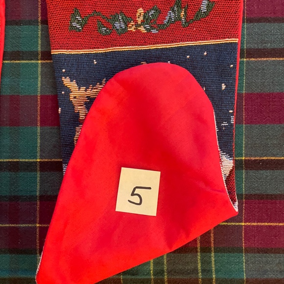 Woven Christmas stockings with hanger loop 5/$15 great for wine bags - Picture 11 of 15